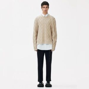 Rokh x H&M Beige Cable Knit Sweater